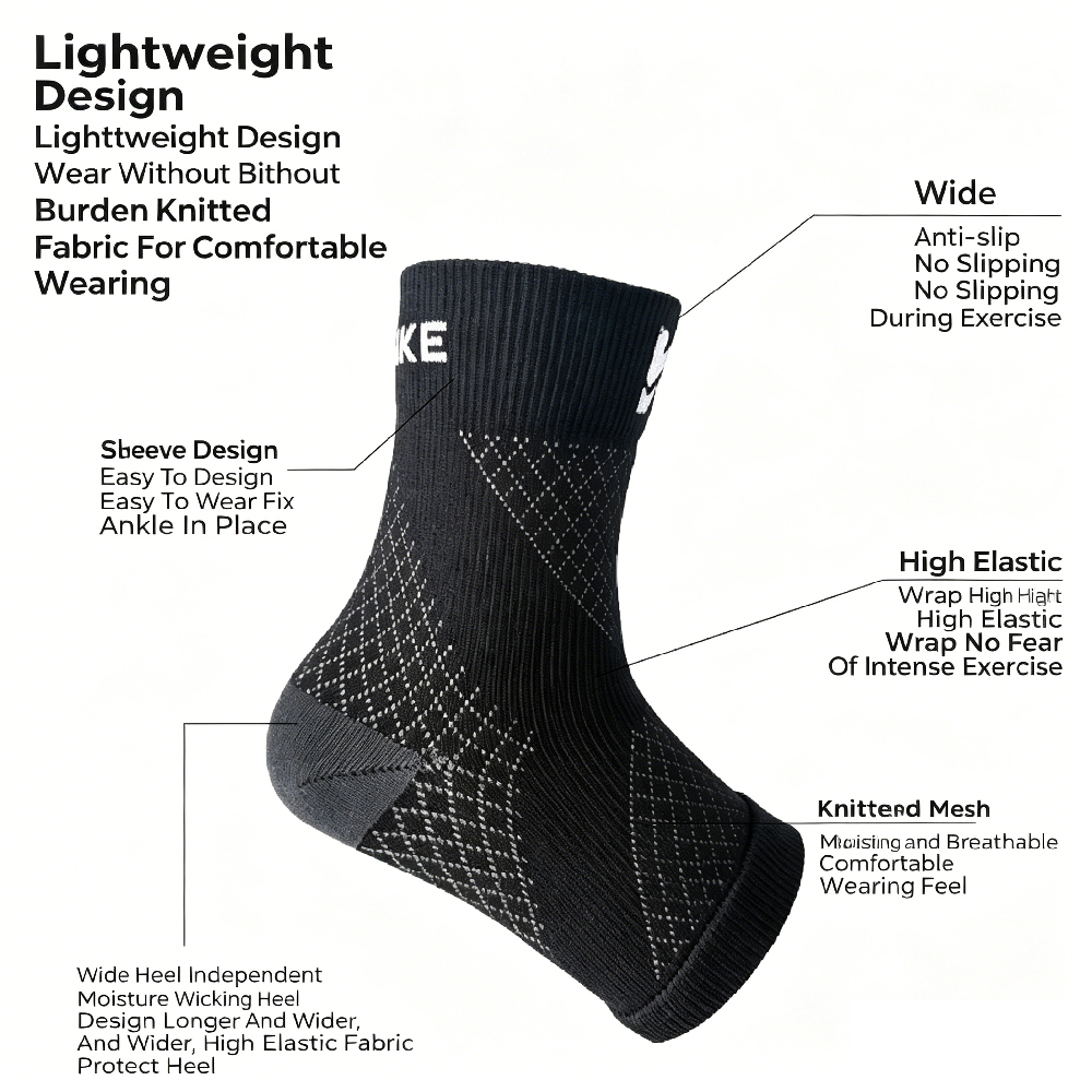 1Pair Foot & Ankle Brace Socks - Ankle Brace Sock recension och pris
